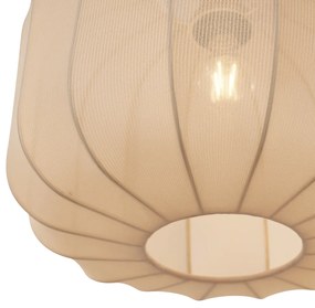 Lampa wisząca Japandi czarno-złota z beżowym kloszem 3-punktowa - PluniJapandi Oswietlenie wewnetrzne