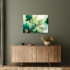 Obraz na szkle - Zielona abstrakcja (70x50 cm)