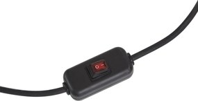 Lampa podłogowa zewnętrzna Japandi beżowa z abażurem z liny IP44 - Arc Jayla