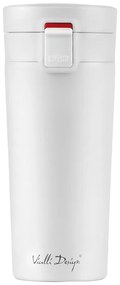 Biały podróżny kubek termiczny Vialli Design Fuori, 400 ml