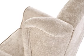 Fotel wypoczynkowy klasyczny uszak HERMES beżowy tkanina MARKOS 14-#3