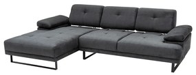 Ciemnoszara sofa narożna Artie Mustang, narożnik lewy