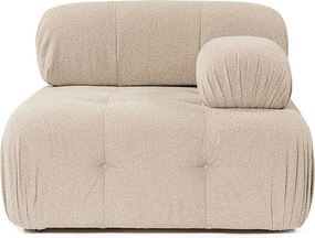 Elegancki fotel 1-osobowy, kolor brzoskwiniowy, 100 cm x 100 cm x 80 cm | Konstrukcja z drewna bukowego i płyty wiórowej, 100% poliester, pianka DNS 28 | Design