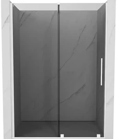 Mexen Velar drzwi prysznicowe rozsuwane 130 cm, grafit, białe - 871-130-000-41-20