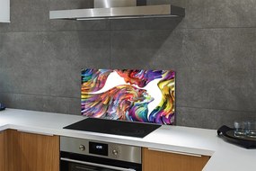 Panel nad Blat Kuchenny Abstrakcyjny Obraz Twarzy