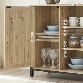 Komoda TAYLOR ARTISAN z otwartymi półkami, 100x70cm