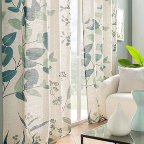Zielono-beżowa zasłona 140x260 cm Botanica – douceur d'intérieur