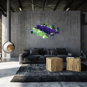 Obraz niebieskiego kwiatu (125x70 cm)