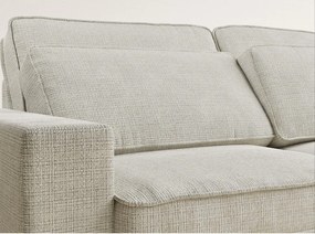 Szarobeżowy narożnik z tkaniny szenilowej (prawostronny/w kształcie litery L) Kirou – Maison de Rêve