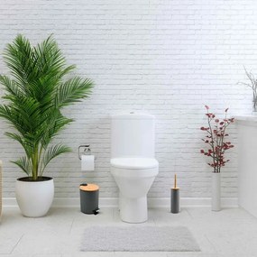 Ciemnoszary stalowy kosz na śmieci z pedałem 3 l Adonis – Spirella