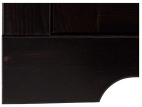 Ciemnobrązowa witryna z litego drewna sosnowego 95x35 cm Lisa – Støraa