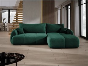 Narożnik COCO z funkcją spania, poduszkami i pojemnikiem Cloud 39 Zielony