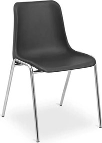 Czarne metalowe krzesło konferencyjne E0-H01