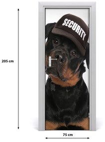 Naklejka samoprzylepna na drzwi Rottweiler