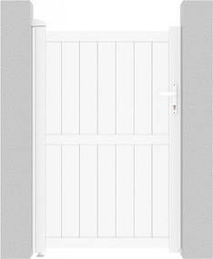 Brama aluminiowa "Lola" - 101.2 x 155.9 cm - Biała