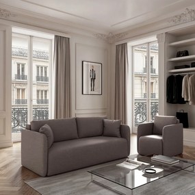 Szara rozkładana sofa 220 cm Chaum – Rodier