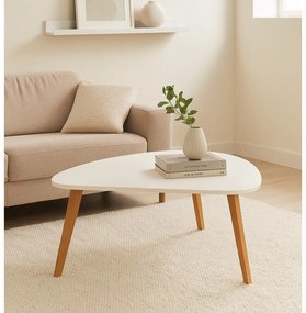 Biały stolik Bonami Essentials Skandinavian, dł. 84,5 cm