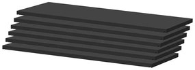 Czarny element regału modułowego 6 szt. 82x2 cm Dakota – Tenzo
