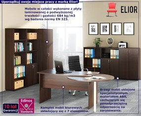 Komplet mebli z biurkiem zamykanych na kluczyk wenge - Nakari 4X