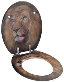 Deska sedesowa z nadrukiem 3D LION z MDF, WENKO