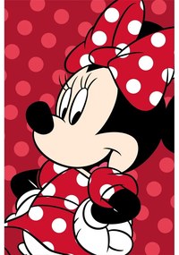 Czerwony koc dziecięcy z mikropluszu 100x150 cm Minnie – Jerry Fabrics