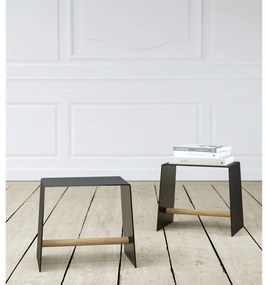 Czarny metalowy stołek Bull – LIND DNA