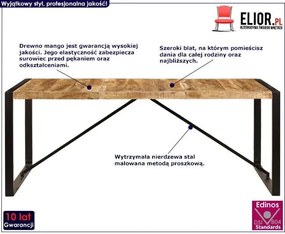 Industrialny stół drewniany 100x200 – Veriz 5X