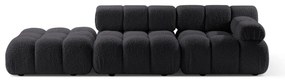 Antracytowa sofa modułowa z materiału bouclé 288 cm Bellis – Micadoni