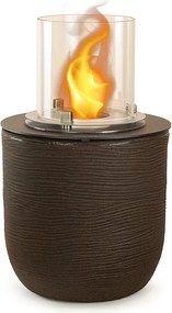 Kominek bioetanolowy RAFFAELLO Terra Marrone, wolnostojący, do użytku wewnątrz i na zewnątrz, śr. 35 x wys. 55 cm