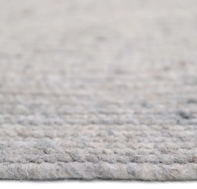 Szary okrągły dwustronny dywan z mieszanki wełny tkany ręcznie ø 160 cm Neethu Grey L – Nattiot