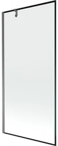 Mexen Next parawan nawannowy 1-skrzydłowy 90 x 150 cm, czarny wzór, gun metal - 895-090-000-00-70-95