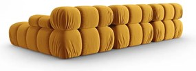 Żółta aksamitna sofa 285 cm Bellis – Micadoni Home