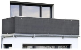 Czarna plastikowa osłona balkonowa 500x85 cm – Maximex