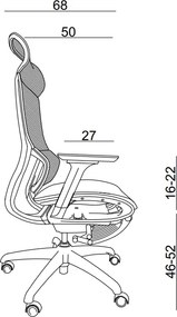 Ergonomiczny fotel biurowy z podnóżkiem Space