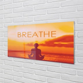 Szklany Panel Kobieta i Napis pod Słońcem