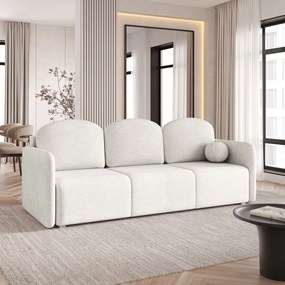 Masseno Sofa SUVI III z funkcją spania i pojemnikiem na pościel - Kremowy - NEVE 02