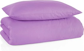 Pościel bawełniana Color fiołkowy 140 x 200 cm, 70 x 90 cm