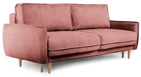 Czerwona rozkładana sofa z materiału bouclé 215 cm Patti – Bonami Selection