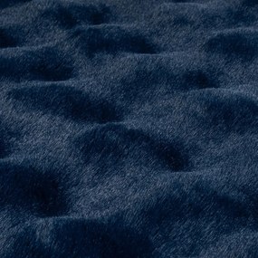 Ciemnoniebieska syntetyczna skóra 80x150 cm Waffle Faux Fur – Flair Rugs