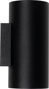 Designerska lampa ścienna czarna ze złotem - Sab