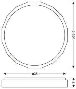 Okrągła nowoczesna lampa sufitowa LED - D190 Mimi 3X