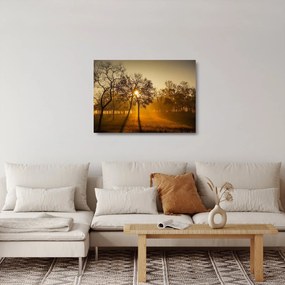 Obraz na szkle - wschód słońca (70x50 cm)