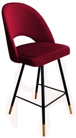 Hoker niski ISKAR VELVET GOLD bordowy ATOS