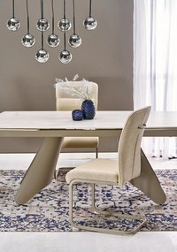 Stół do jadalni rozkładany trawertyn, spiek, kaszmir 180-260/90/76 cm SALIX