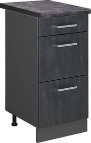 Szafka dolna do kuchni czarny beton 40x60x81.6 r-line