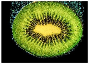 Obraz na szkle - szczegół kiwi w wodzie (70x50 cm)