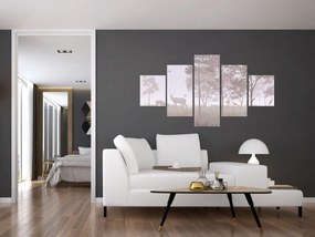 Obraz - Lasek, jednokolorowy (125x70 cm)