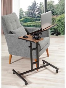 Stół regulowany GLEN 87x67 cm brąz/czarny