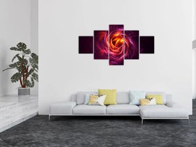 Obraz świecącej nowoczesnej abstrakcji (125x70 cm)