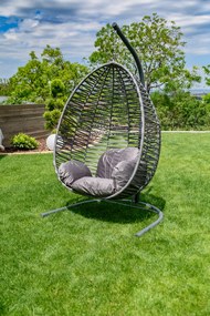 PROMOCJA Jasnoszary wiszący fotel bez stojaka NARS II klasa jakości